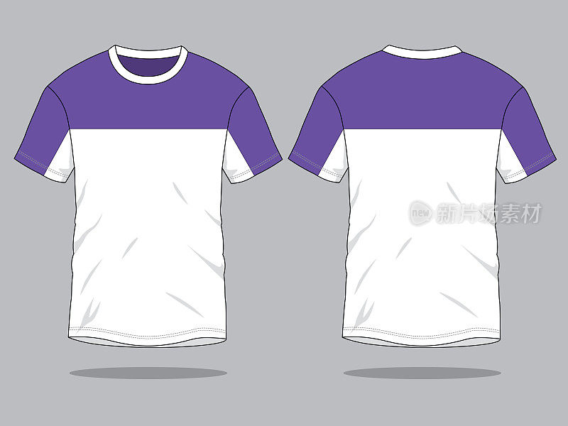 T-Shirt Design Vector (White / Purple)